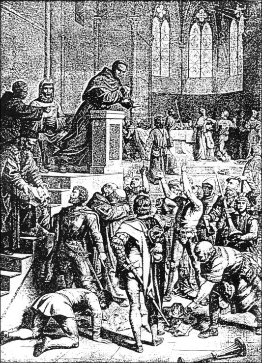 Luther faisant brûler les Décrétales